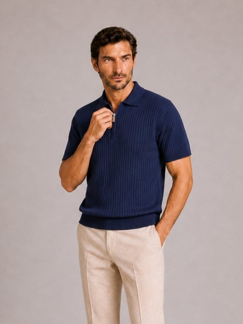 Polo zip maille AXEL