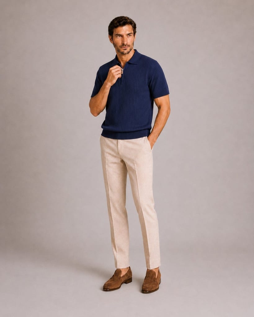 Polo zip maille AXEL