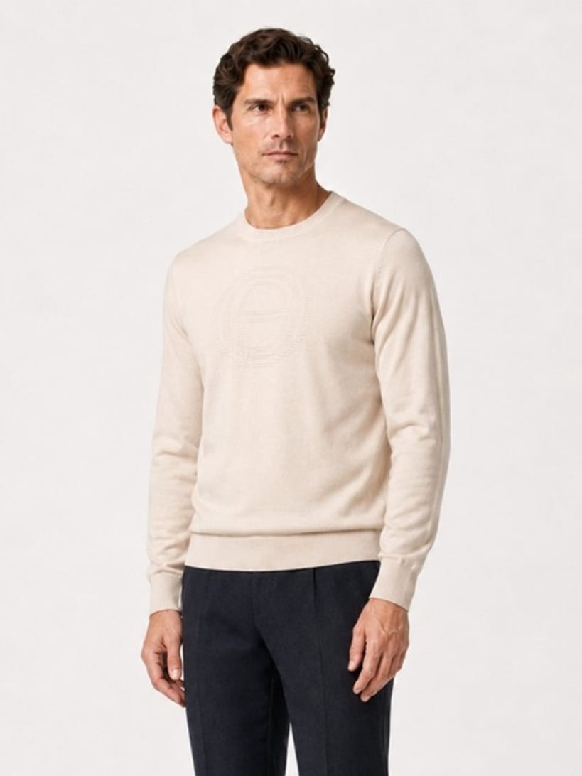 Pull col rond Intersia maille RAPHAEL