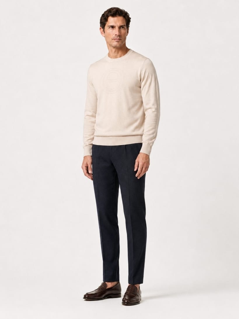 Pull col rond Intersia maille RAPHAEL