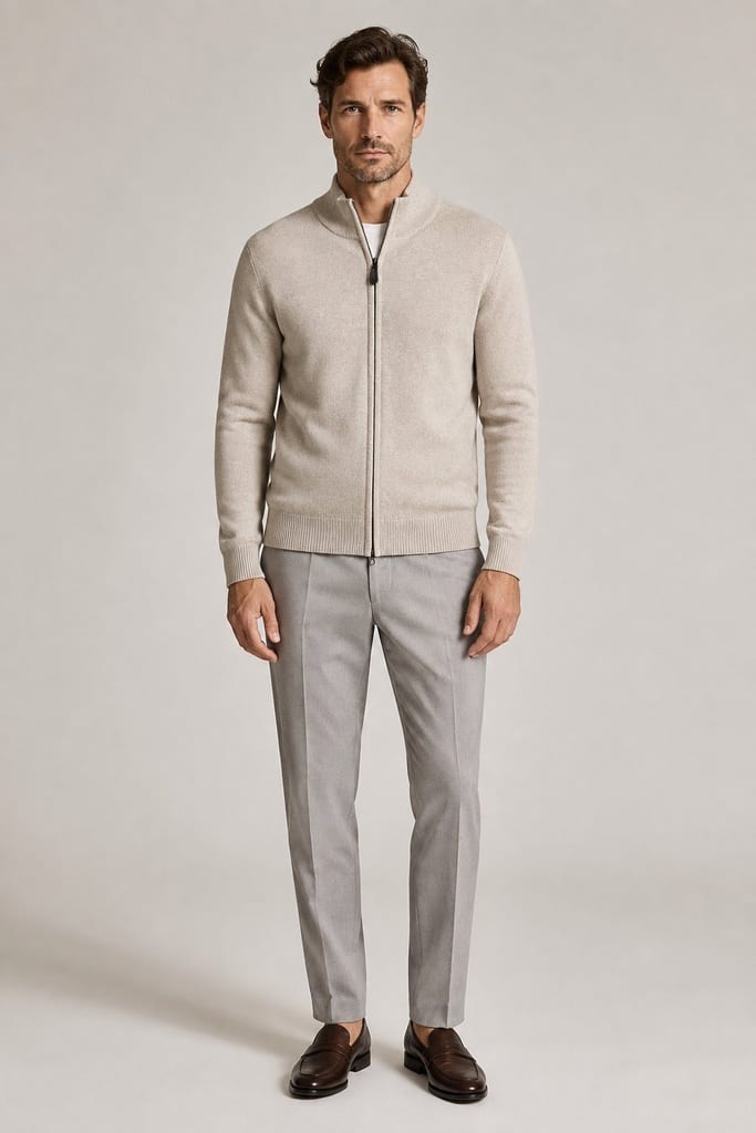 CARDIGAN ZIP MORGAN 200