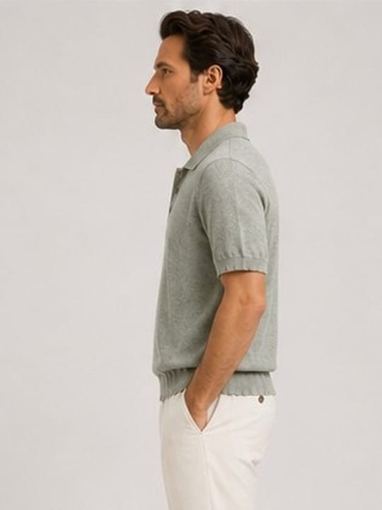 Polo washed maille VALENTIN - Imagen 3