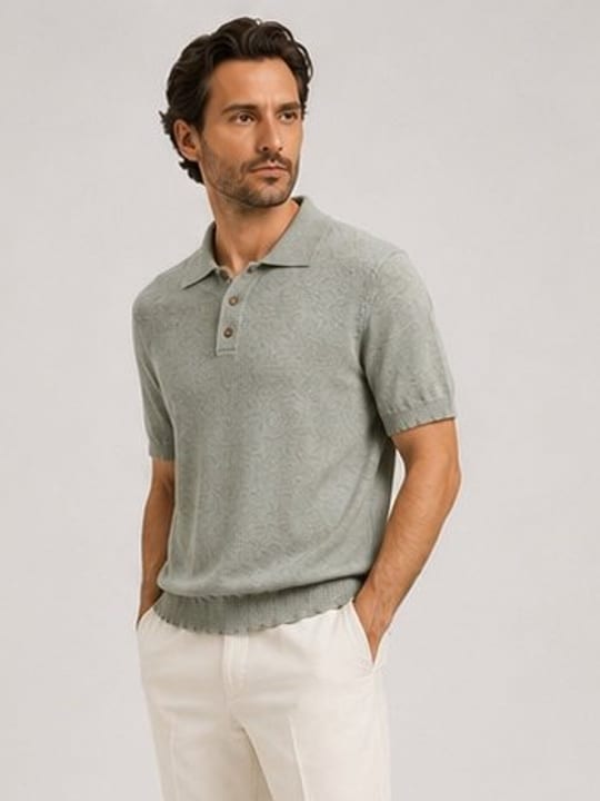 Polo washed maille VALENTIN - Imagen 2