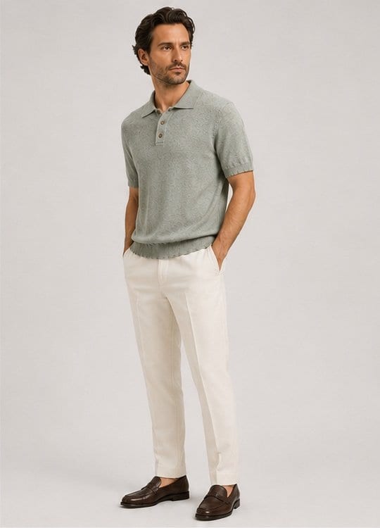 Polo washed maille VALENTIN - Imagen 2